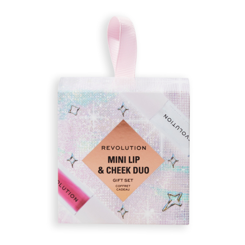 Revolution - Set Mini Lip & Cheek Duo - Mini Blush Bomb Cream Blusher Cute Pink + Mini Pout Bomb Clear Shimmer