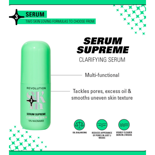Revolution Skin - *Clearly Clarify* - Siero viso schiarente al 10% di niacinamide Serum Supreme