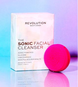 Revolution Skincare - Spazzola per la pulizia del viso in silicone ricaricabile con alimentazione sonica USB