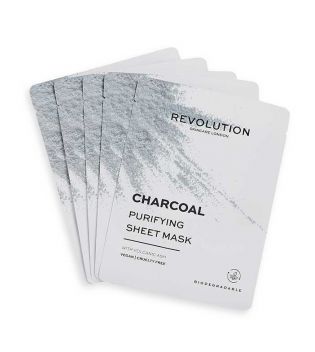 Revolution Skincare - Confezione da 5 maschere al carbone
