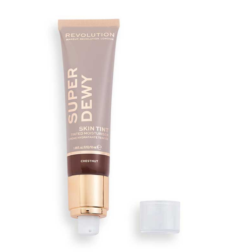 Revolution - *Super Dewy* - Crema idratante colorata Super Dewy Skin Tint - Chestnut