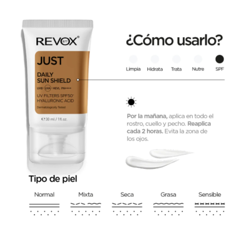 Revox - *Just* - Crema solare giornaliera SPF50 + con acido ialuronico