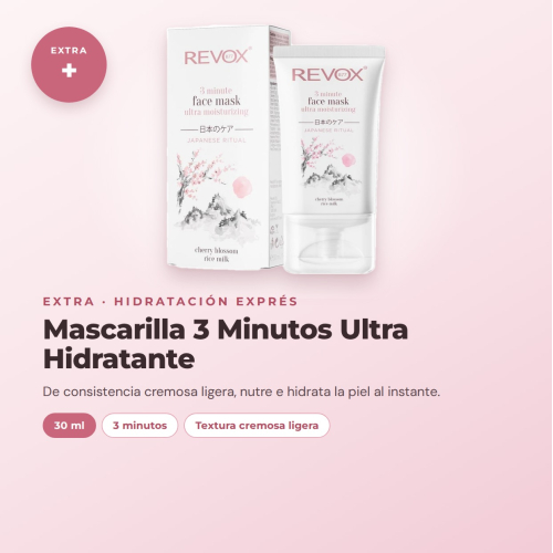 Revox Set Completo di Cura Facciale Routine Giapponese con Gel Detergente, Peeling, Tonico, Siero, Crema e Maschera Idratante Vegan e Cruelty Free