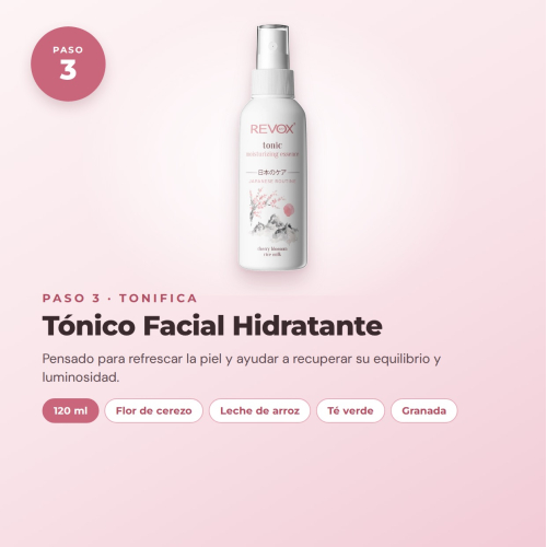 Revox Set Completo di Cura Facciale Routine Giapponese con Gel Detergente, Peeling, Tonico, Siero, Crema e Maschera Idratante Vegan e Cruelty Free