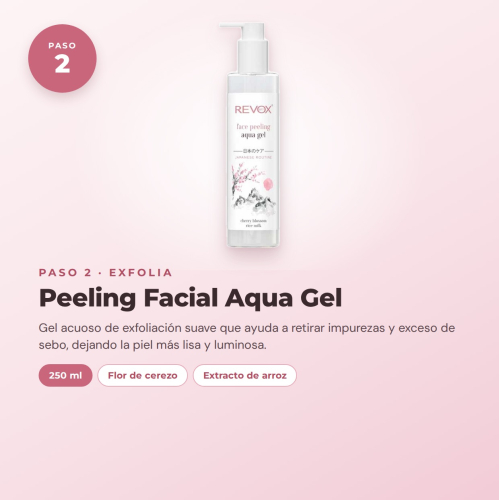Revox Set Completo di Cura Facciale Routine Giapponese con Gel Detergente, Peeling, Tonico, Siero, Crema e Maschera Idratante Vegan e Cruelty Free