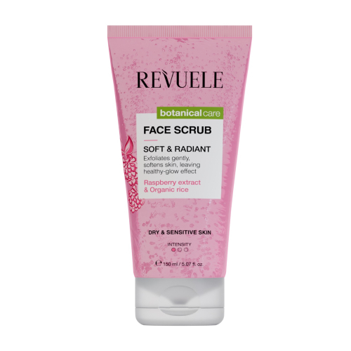 Revuele - *Botanical Care* - Scrub viso Soft and Radiant - Estratto biologico di lampone e riso