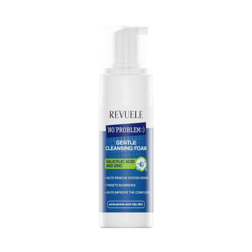 Revuele - *No Problem* - Schiuma detergente delicata per il viso con acido salicilico e zinco - Pelle grassa e a tendenza acneica