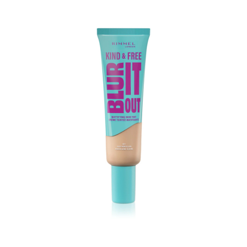 Rimmel London - *Kind & Free* - Fondotinta opacizzante Blur It Out - 001: Fair Porcelain