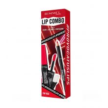 Rimmel London - Set labbra Lip Combo 3 in 1 Provocalips + Lasting Finish - Fav Red