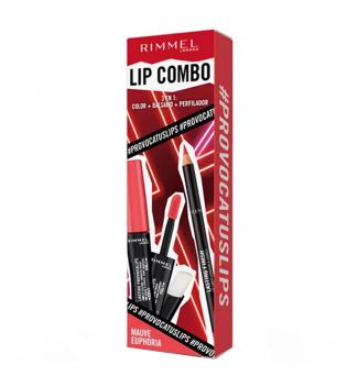 Rimmel London - Set labbra Lip Combo 3 in 1 Provocalips + Lasting Finish - Mauve Euphoria