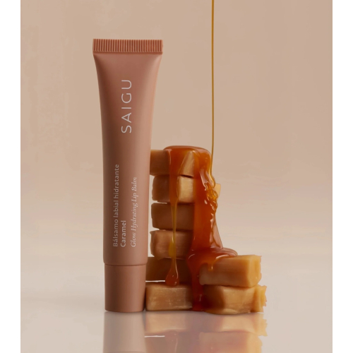 Saigu Cosmetics - Balsamo labbra idratante con effetto lucido - Caramel
