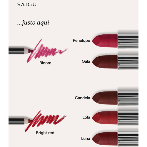 Saigu Cosmetics - Rossetto Velvet - Elena