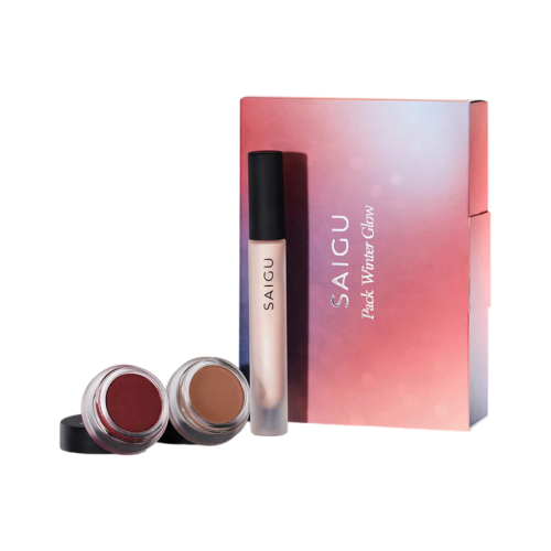 Saigu Cosmetics - Pack Winter Glow - Arya + Viena + Bronzer crema