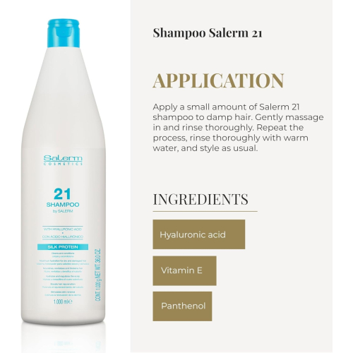 Salerm - *Salerm 21* - Shampoo con acido ialuronico Silk Protein