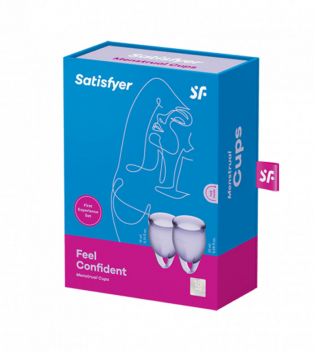 Satisfyer - Kit di coppette mestruali Feel Confident (15 + 20 ml) - Viola