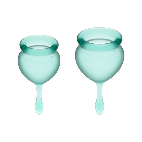 Satisfyer - Kit coppetta mestruale Feel Good (15 + 20 ml) - Verde scuro