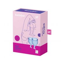 Satisfyer - Kit coppetta mestruale Feel Secure (15 + 20 ml) - Blu scuro