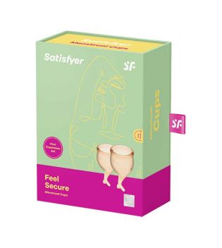 Satisfyer - Kit coppetta mestruale Feel Secure (15 + 20 ml) - Arancione
