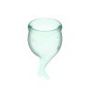 Satisfyer - Kit coppetta mestruale Feel Secure (15 + 20 ml) - Verde chiaro