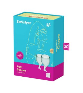 Satisfyer - Kit coppetta mestruale Feel Secure (15 + 20 ml) - Verde scuro