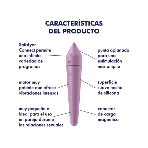 Satisfyer - Mini vibratore Ultra Power Bullet 8 App Connect