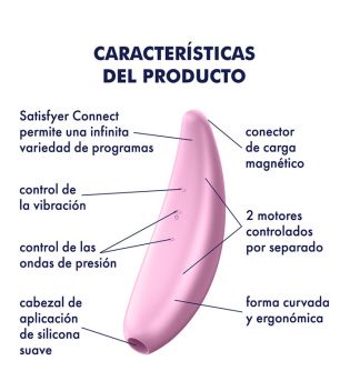 Satisfyer - Stimolatore per clitoride controllato da app Curvy 3 +