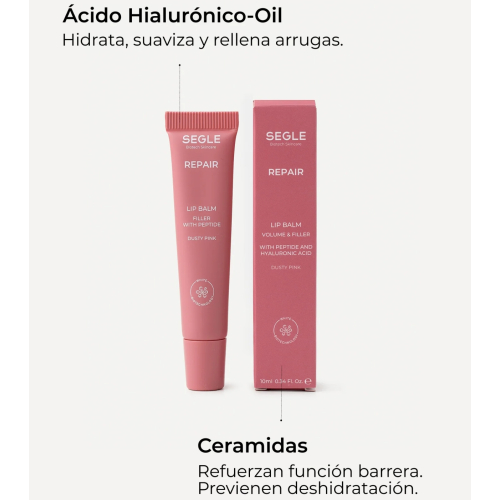 SEGLE - Balsamo labbra con peptidi Repair - Dusty Pink
