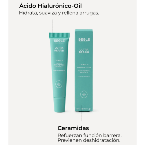 SEGLE - Balsamo labbra con peptidi Ultra repair - Centella Peach