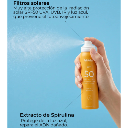 SEGLE - Spray solare invisibile SPF50+ - 200ml