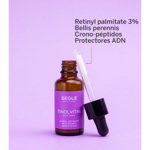 SEGLE - Siero viso notte antietà Tinolvital - Pelli sensibili