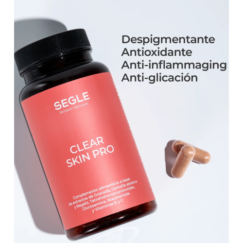 SEGLE - Set di 3 integratori alimentari Clear Skin Pro - 3x60 capsule