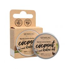 Semilac - Burro per unghie e cuticole con olio di cocco e kukui