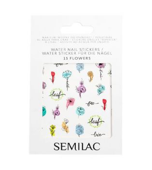 Semilac - Adesivi per unghie a base d'acqua - 15: Flowers