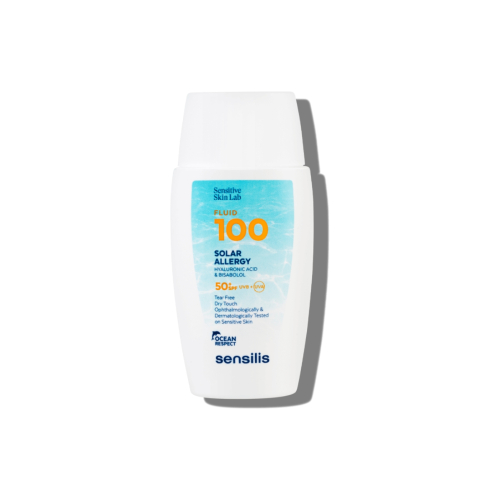 Sensilis - Crema solare fluida per il viso Fluid 100 Solar Allergy SPF50+