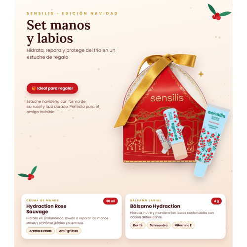 Sensilis - *Xmass* - Set di crema per le mani e balsamo labiale