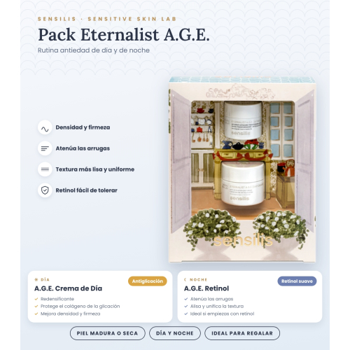 Sensilis - *Xmass* - Set Eternalist AGE di crema da giorno + crema da notte