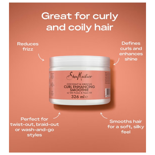 Shea Moisture - Crema per definire i ricci Curl Enhancing Smoothie - Coconut & Hibiscus