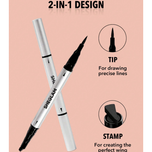 SHEGLAM - Eyeliner waterproof 2 in 1 Wing It - Nero