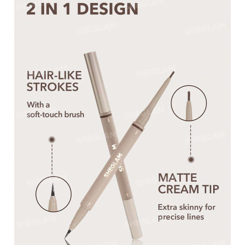 SHEGLAM - Matita per sopracciglia 2 in 1 Brows On Demand - Auburn