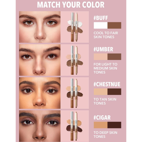 SHEGLAM - Matita per il contorno del naso e per illuminare Fine Line - Buff