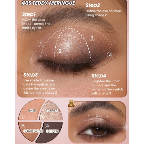 SHEGLAM - Mini palette di ombretti Daydreamer - Teddy Meringue