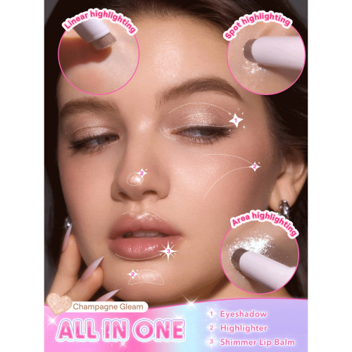 SHEGLAM - Ombretto Crystal Jelly Glaze Stick - Champagne Gleam