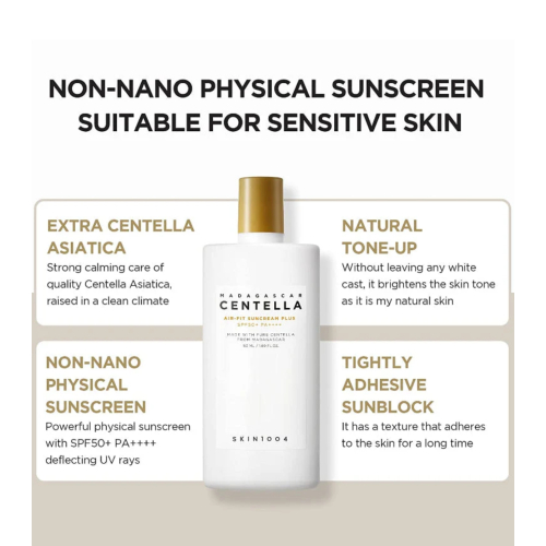 SKIN1004 - Protezione solare con Centella Asiatica del Madagascar SPF50+ PA++++ Air-Fit