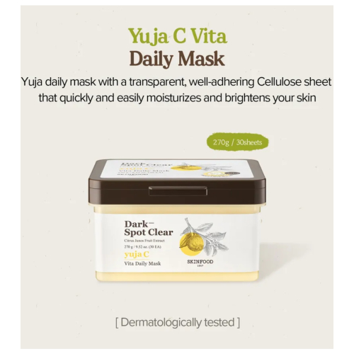 Skinfood - Maschera viso quotidiana Yuja C Vita - 30 pezzi