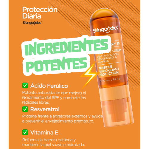 Skingoodies - Siero spray per il viso con SPF50 - Daily Shield