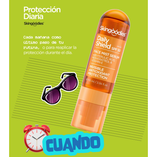 Skingoodies - Siero spray per il viso con SPF50 - Daily Shield
