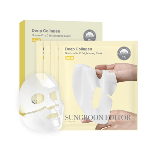 Sungboon Editor - Pacchetto da 4 maschere facciali - Deep Collagen Niacin Vita C