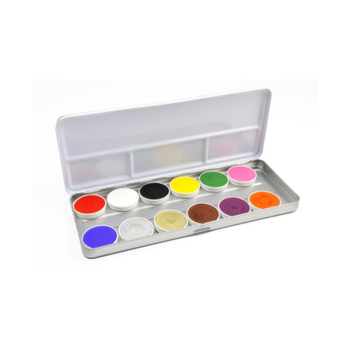Superstar - Palette di 12 Aquacolors base per viso e corpo
