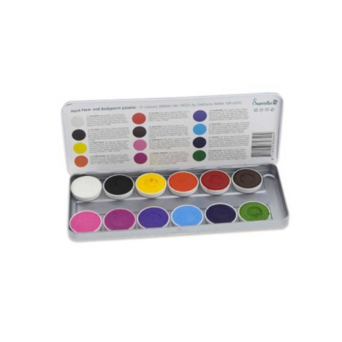 Superstar - Palette di 12 Aquacolors per viso e corpo by Svetlana Keller