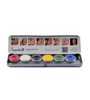 Superstar - Palette di 6 aquacolors base per viso e corpo Bright
